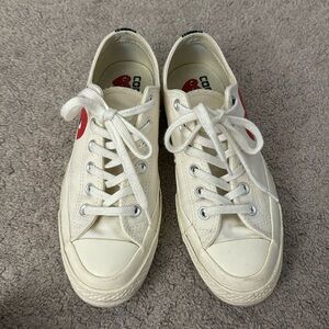 CONVERSE X COMME DES GARCONS PLAY ALL STAR CHUCK '70 OX - WHITE (women us 7)